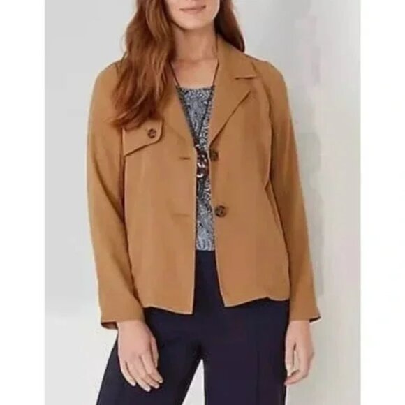 J.Jill Wearever Camel Tan Lightweight Easy Care Jacket Size 3X - Picture 1 of 5